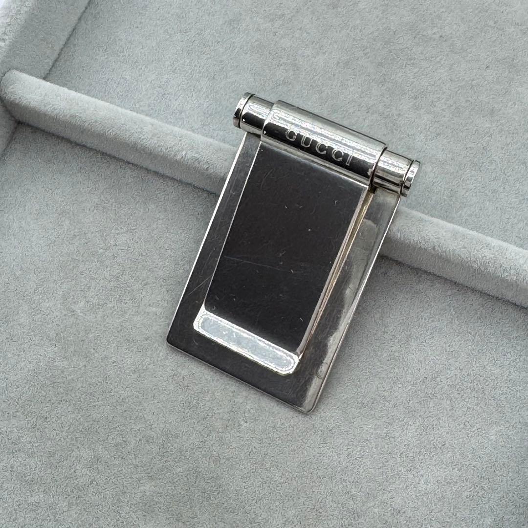 【ヴィンテージ】GUCCI マネークリップ　シルバー925 ロゴ