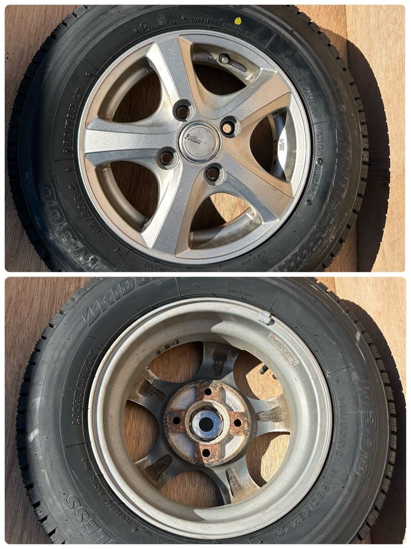 BRIDGESTONE 12インチスタッドレスタイヤセット【ホイールはおまけ】