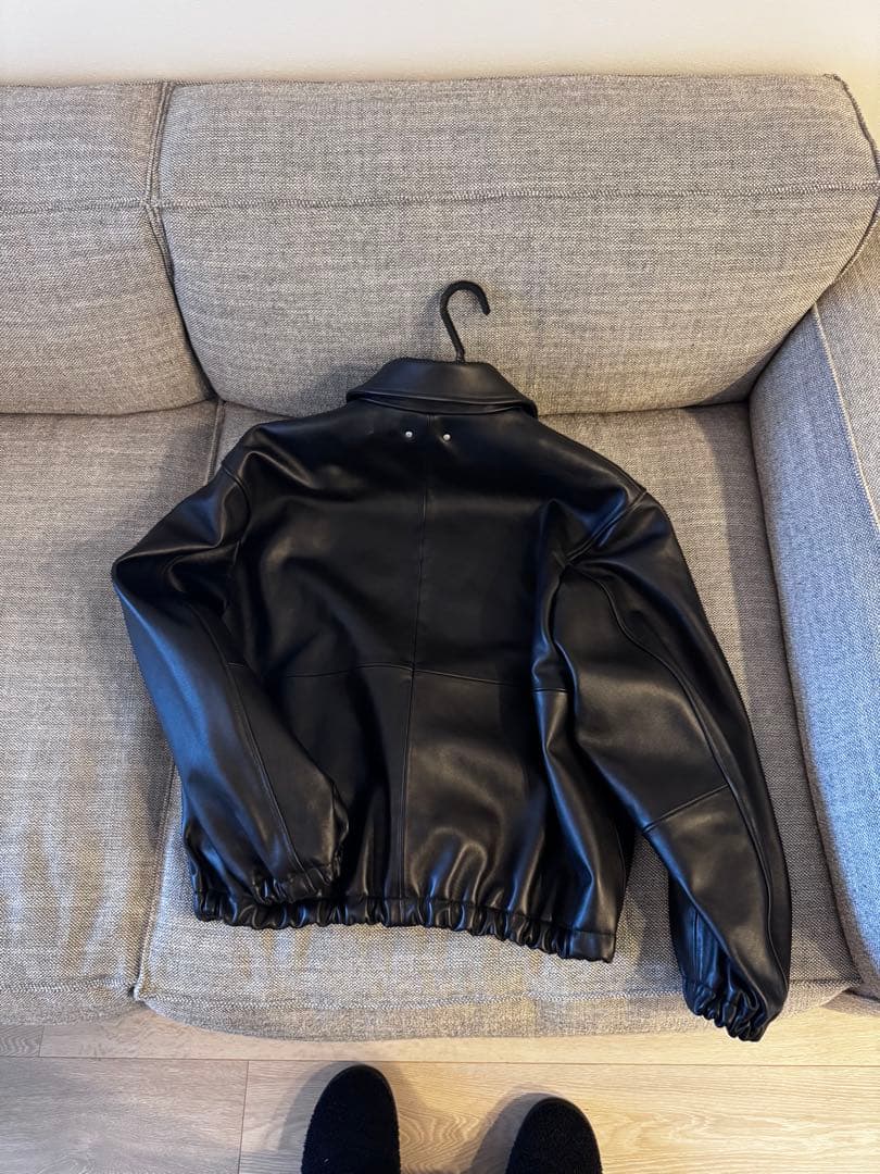ジャケット・アウター ssstein sheep lether zip short jacket