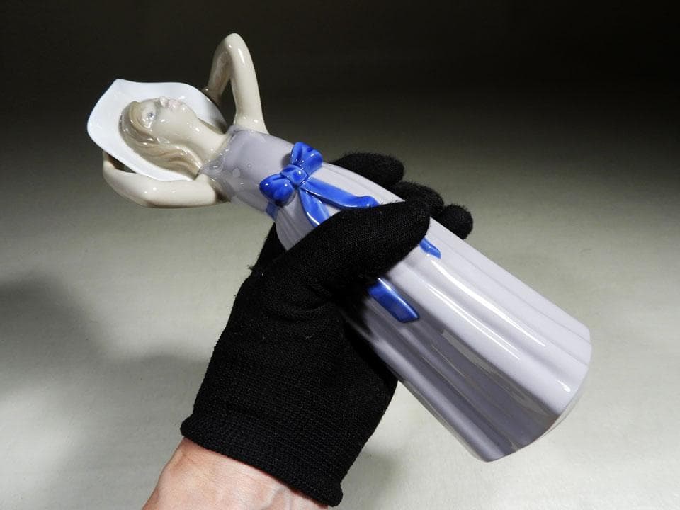 ●リヤドロ 70s 若草色の少女 5011 フィギュリン 陶器 高さ26.5㎝