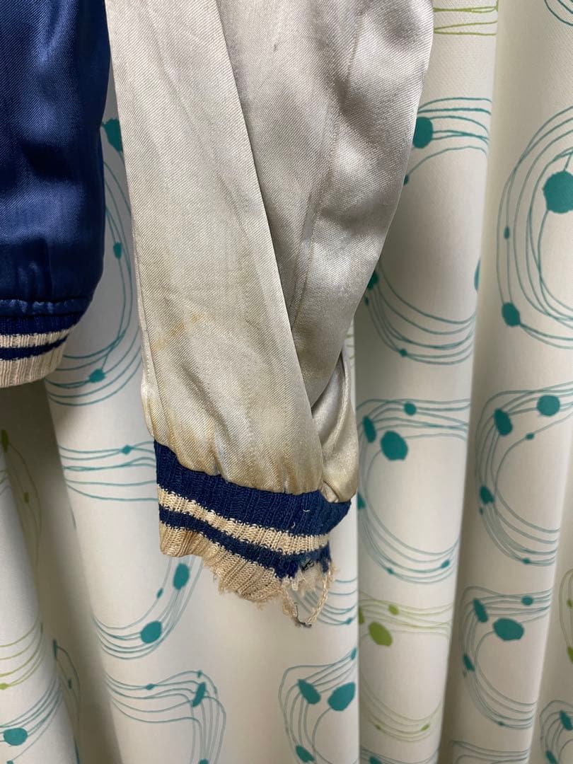 青い虎と鷲の刺繍スカジャン