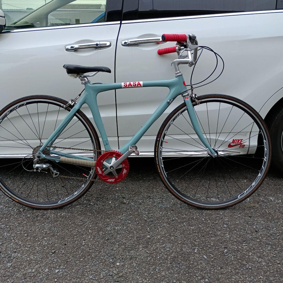 カスタム ロードバイク 水色