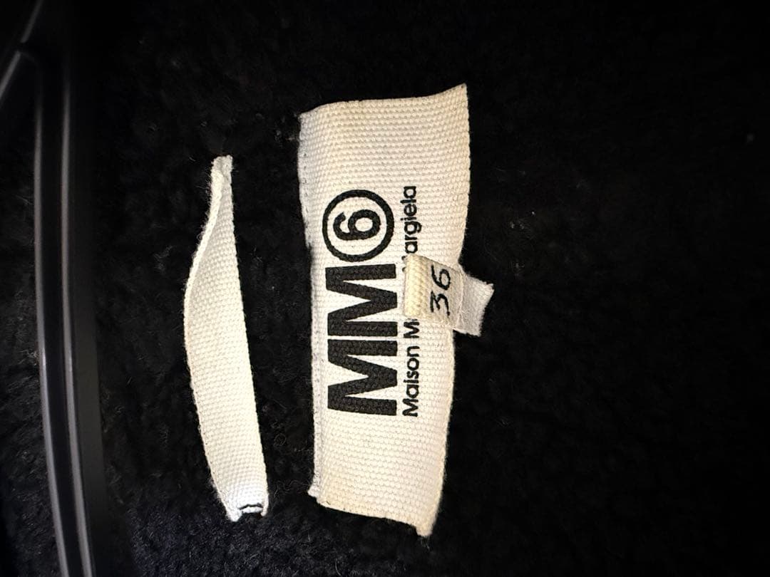 MM6 Maison Margiela レザー　ボア　ライダースジャケット 36