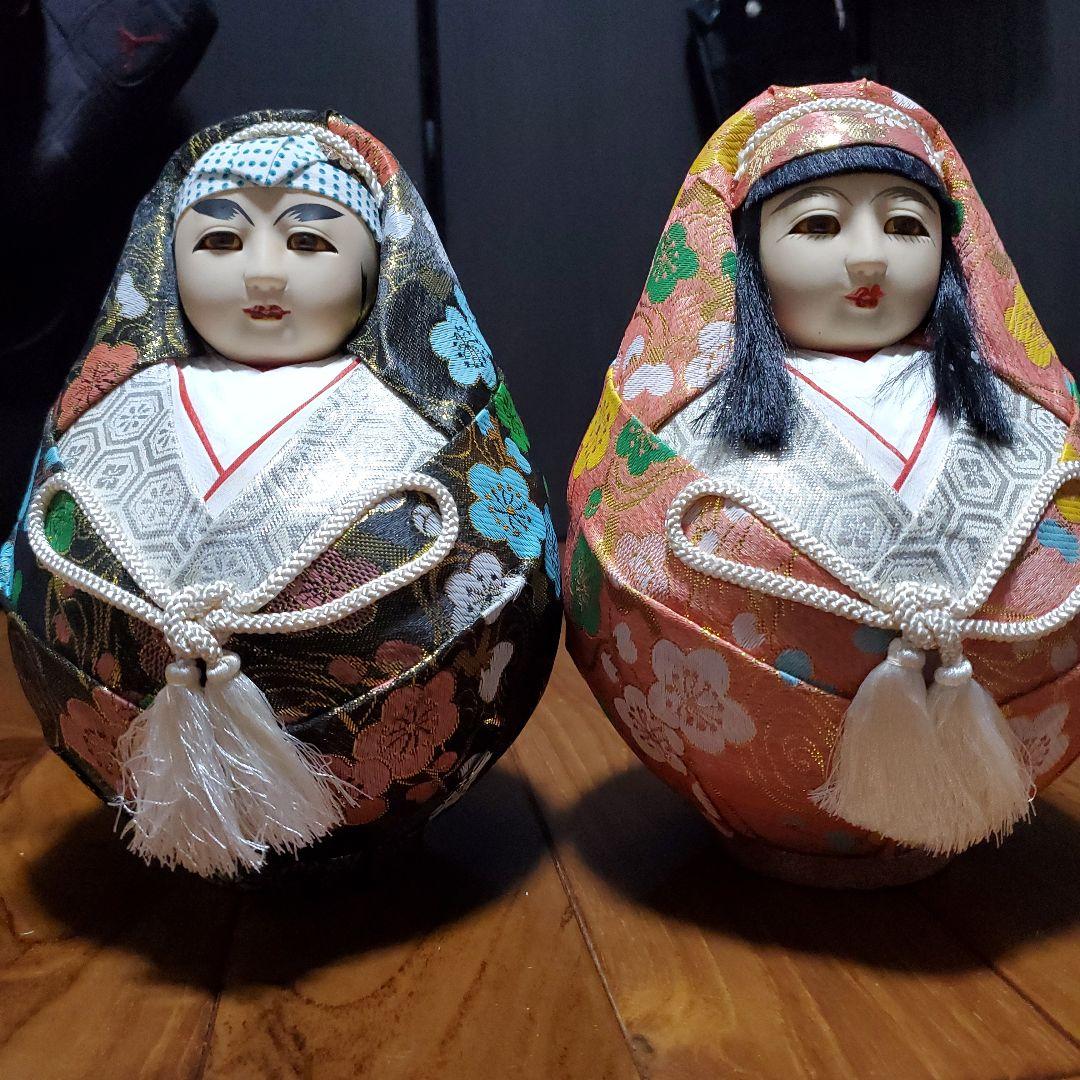 姫だるま　伝統的　日本人形　2体セット　縁起物