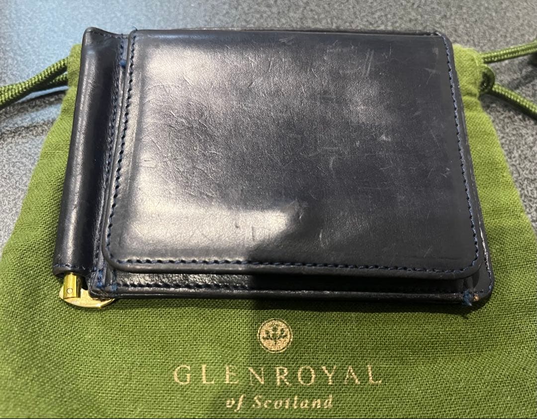 GLEN マネークリップ ダークブルー