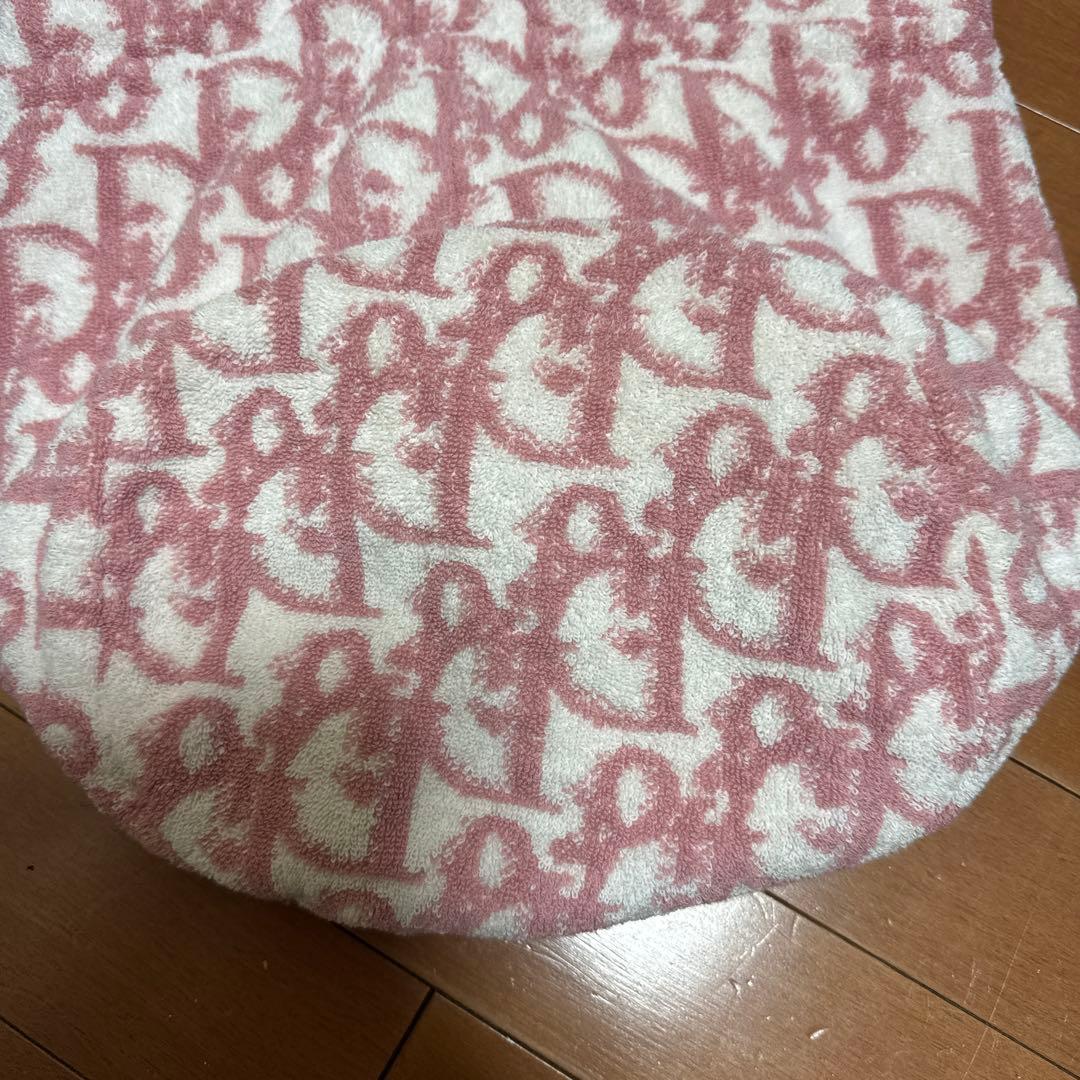 クリスチャン ディオール トロッター 巾着 ポーチ パイル地 タオル ピンク