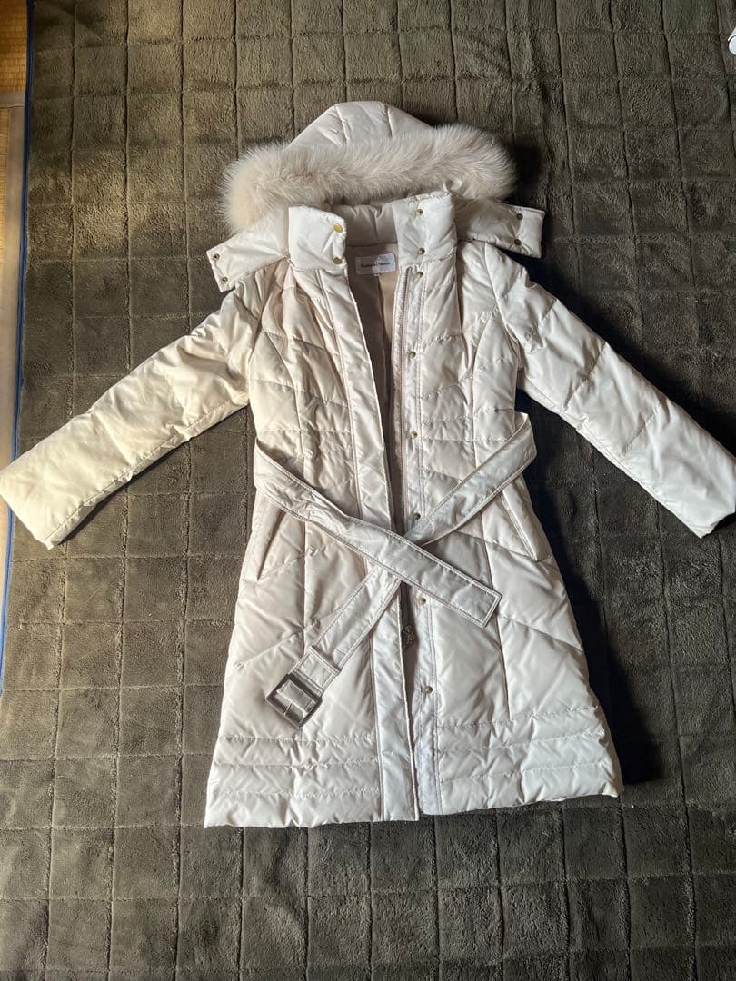 Pinky&Dianne オフホワイトロングダウンジャケット