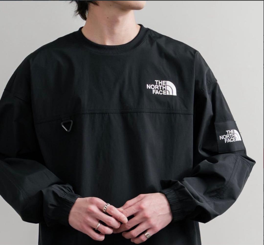 韓国限定ノースフェイス アルバニー EX クルーネック　黒　長袖 Lサイズ