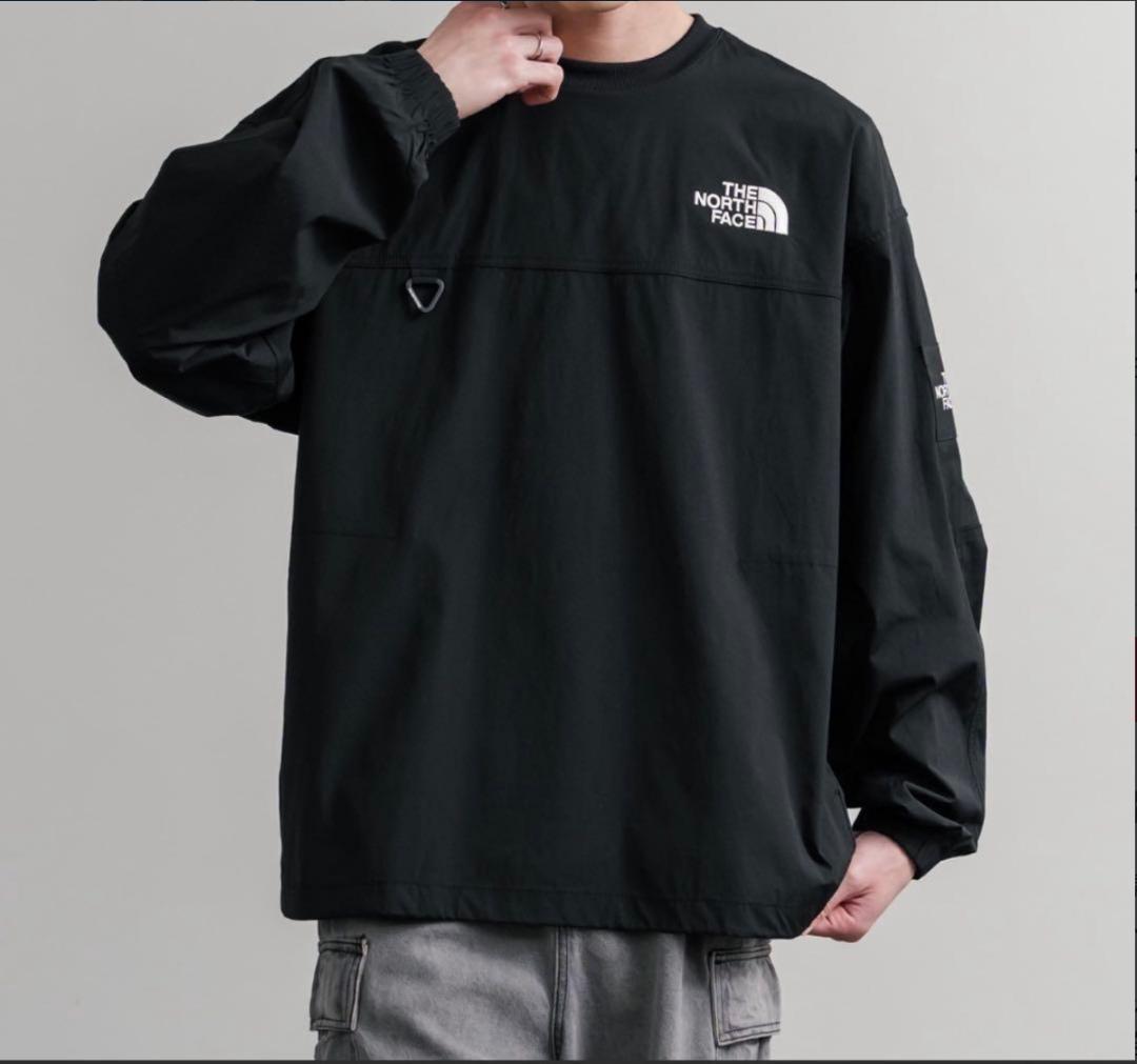 韓国限定ノースフェイス アルバニー EX クルーネック　黒　長袖 Lサイズ