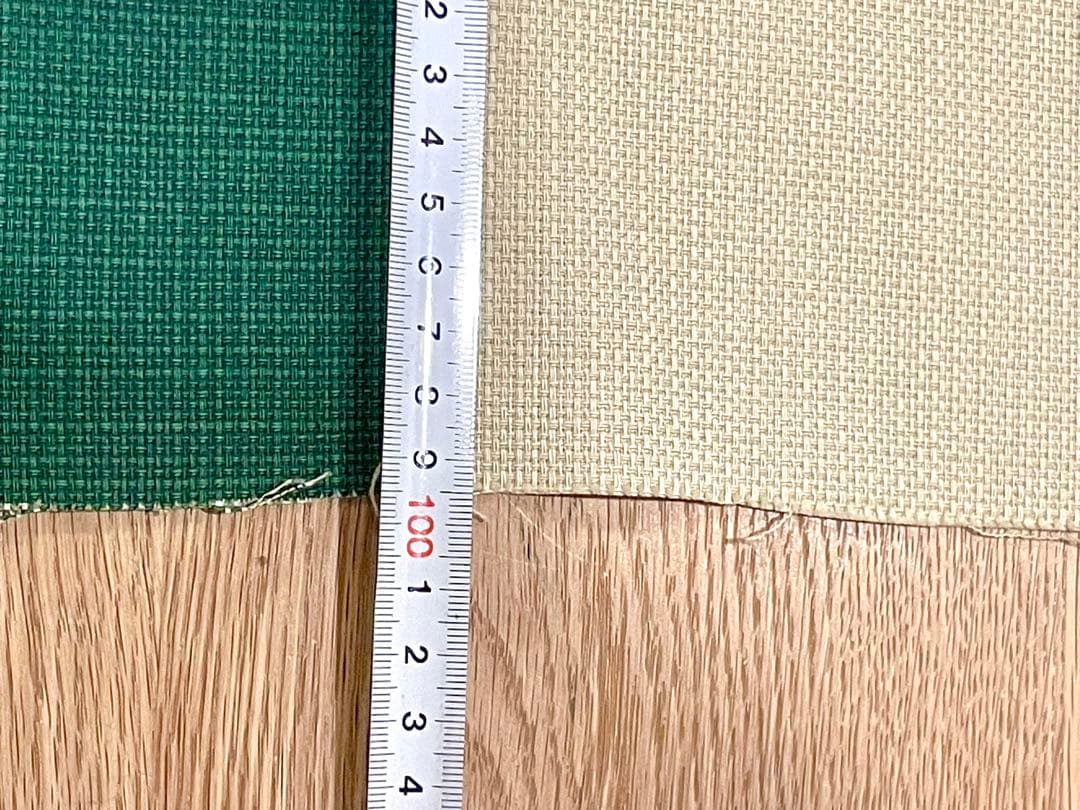 【希少】柳宗理 デザイン ファブリック 生地 グリーン 約110×100