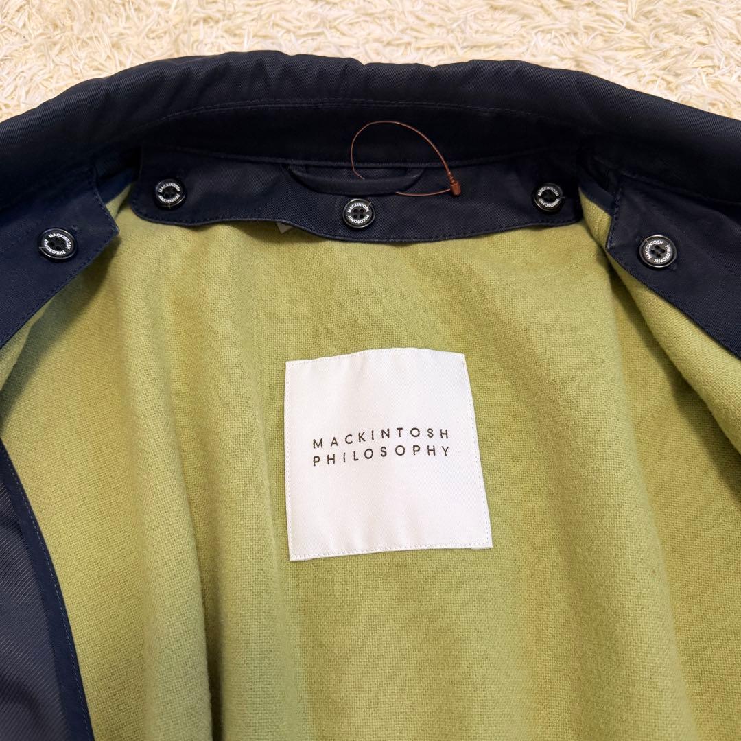 マッキントッシュ　ネイビー　ステンカラーコート　ライナー付き　40サイズ　メンズ