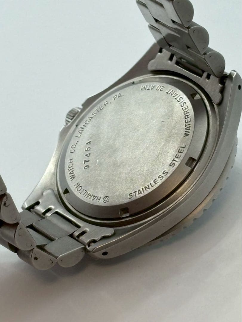 ハミルトン 腕時計　カーキ サブ クオーツ ブラック文字盤 ミリタリー