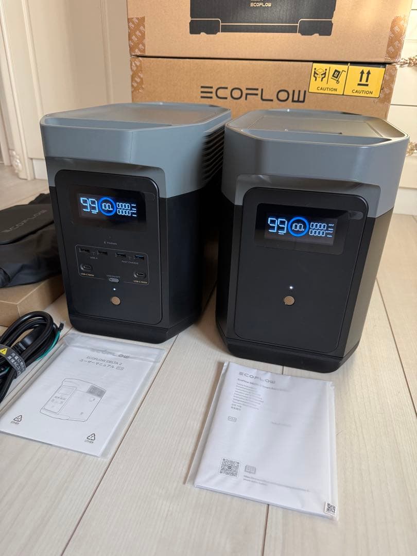 EcoFlow DELTA2 +専用エクストラバッテリー +専用カバー セット