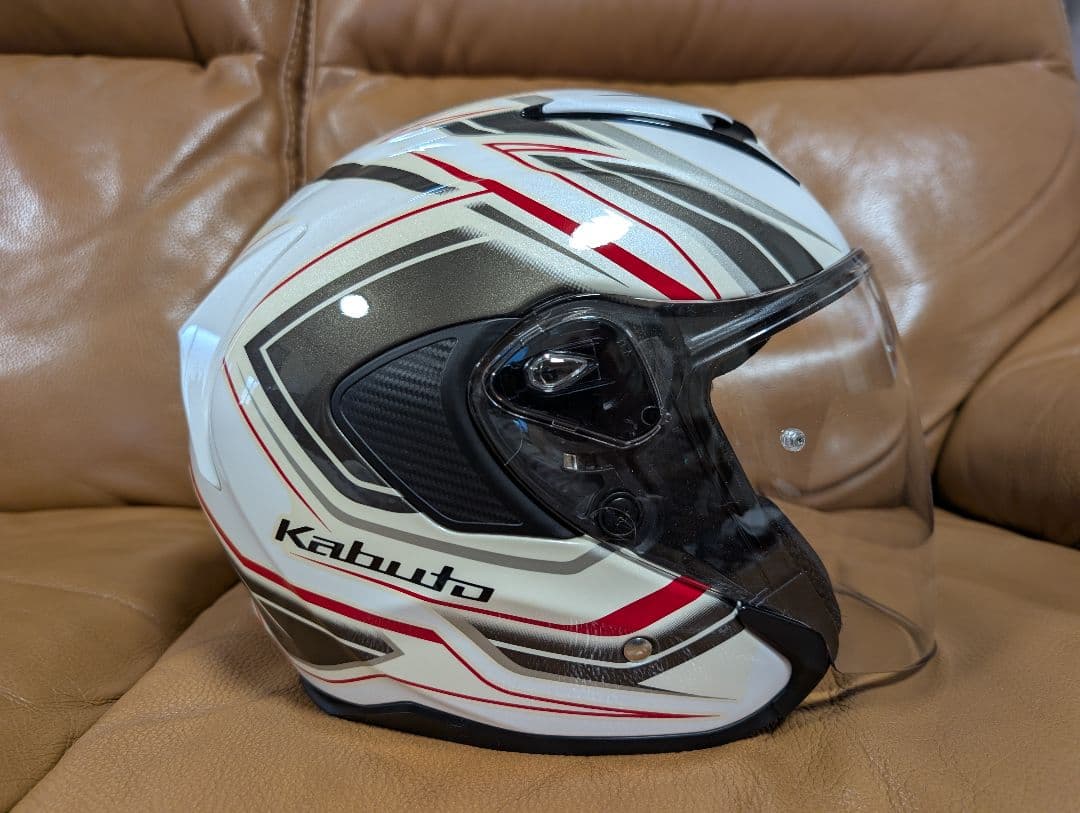 Kabuto ジェットヘルメット ホワイト/レッド