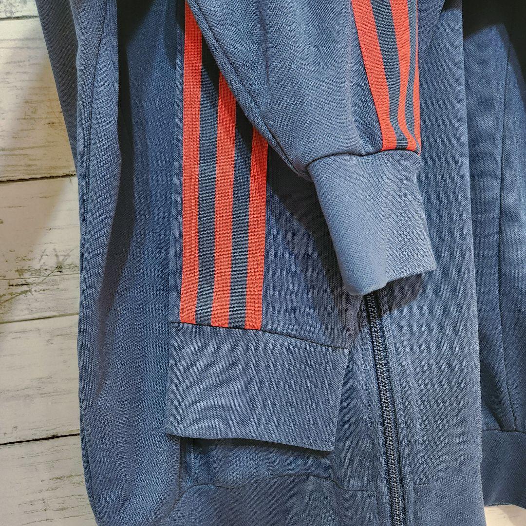 adidas アディダス L トラックジャケット 紺赤 スリーライン ジャージ