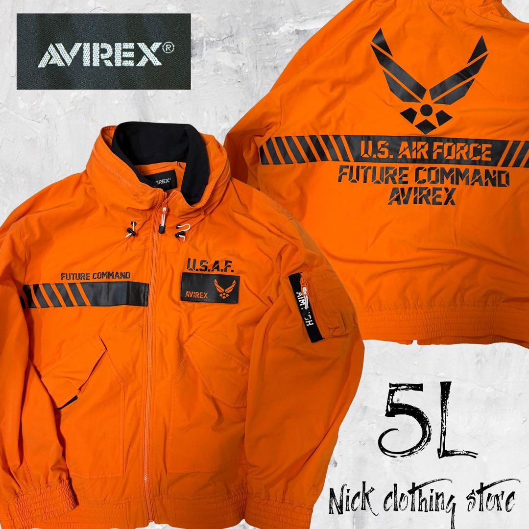 希少5L AVIREX USAF FUTURE COMMAND オレンジ