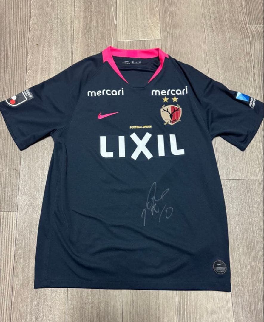 鹿島アントラーズ 2019 2ndユニフォーム XXL No.10 サイン入り