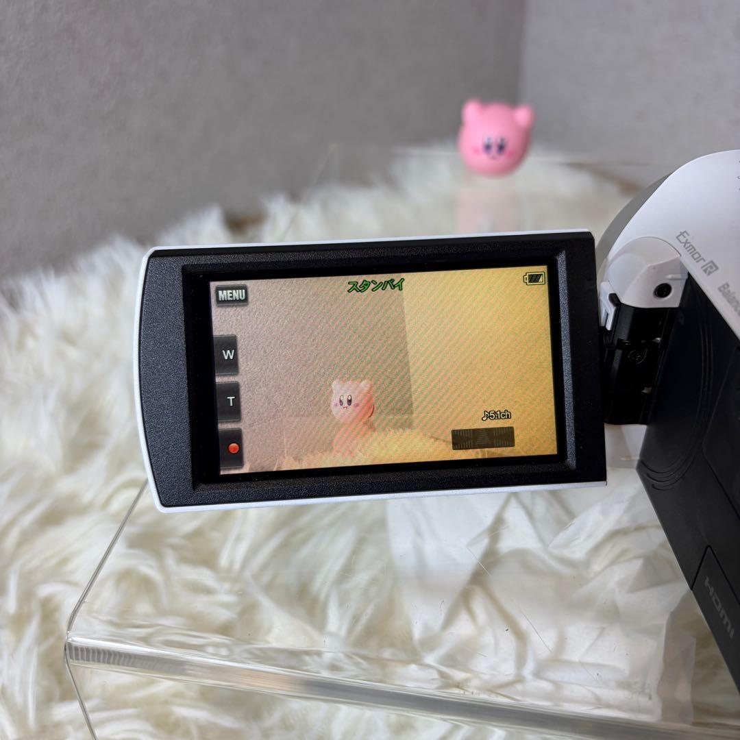 【美品】SONY HDR-CX470 ハンディカムビデオカメラ 本体 ホワイト