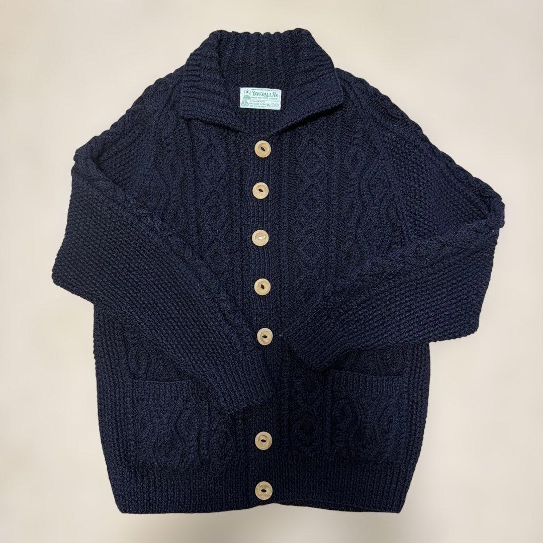 【美品】INVERALLANインバーアラン3Aネイビー メンズ M カーディガン