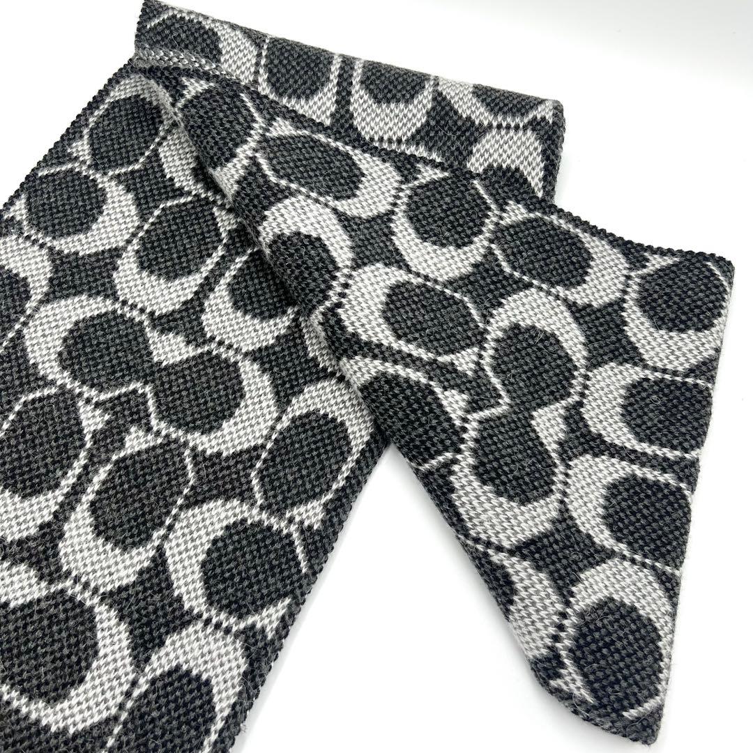 ◆新品 COACHコーチ ジャンボシグネチャー アルパカ混 マフラー◆