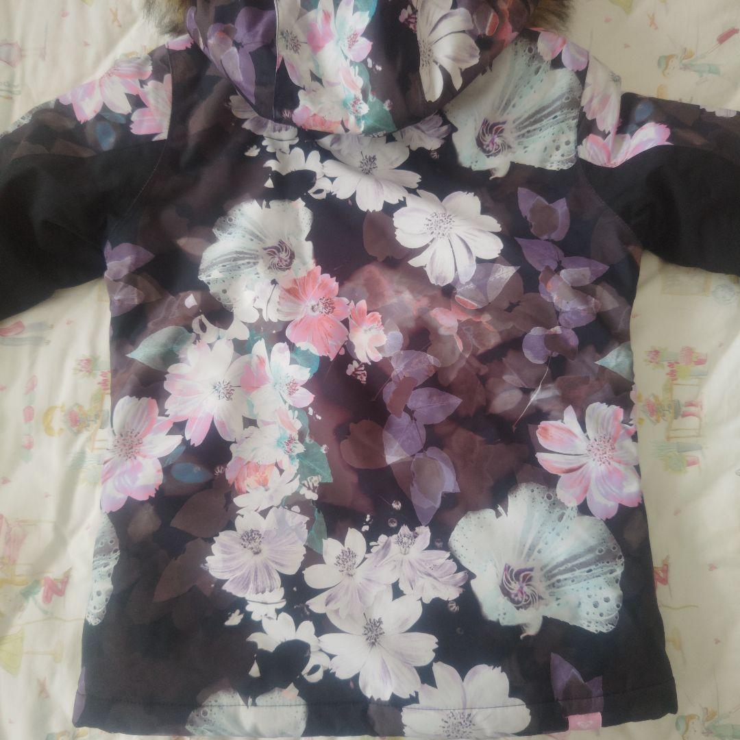 【美品】ROXY 花柄スキーウェア 手袋 セット 150cm