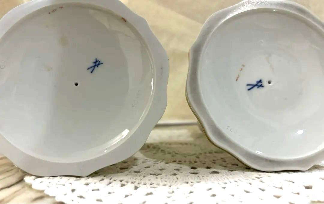 【美品】マイセン　Meissen　キャンドルスタンド　セット