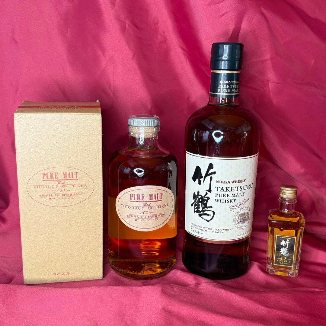 竹鶴12年・竹鶴・ピュアモルトレッド 3本セット