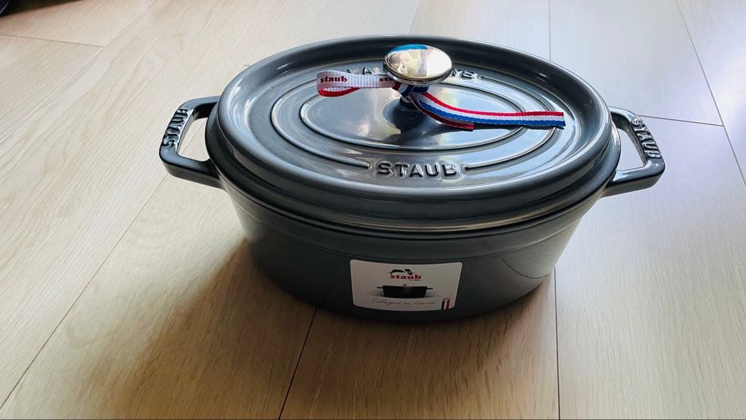ストウブ　グレー　オーバル23cm