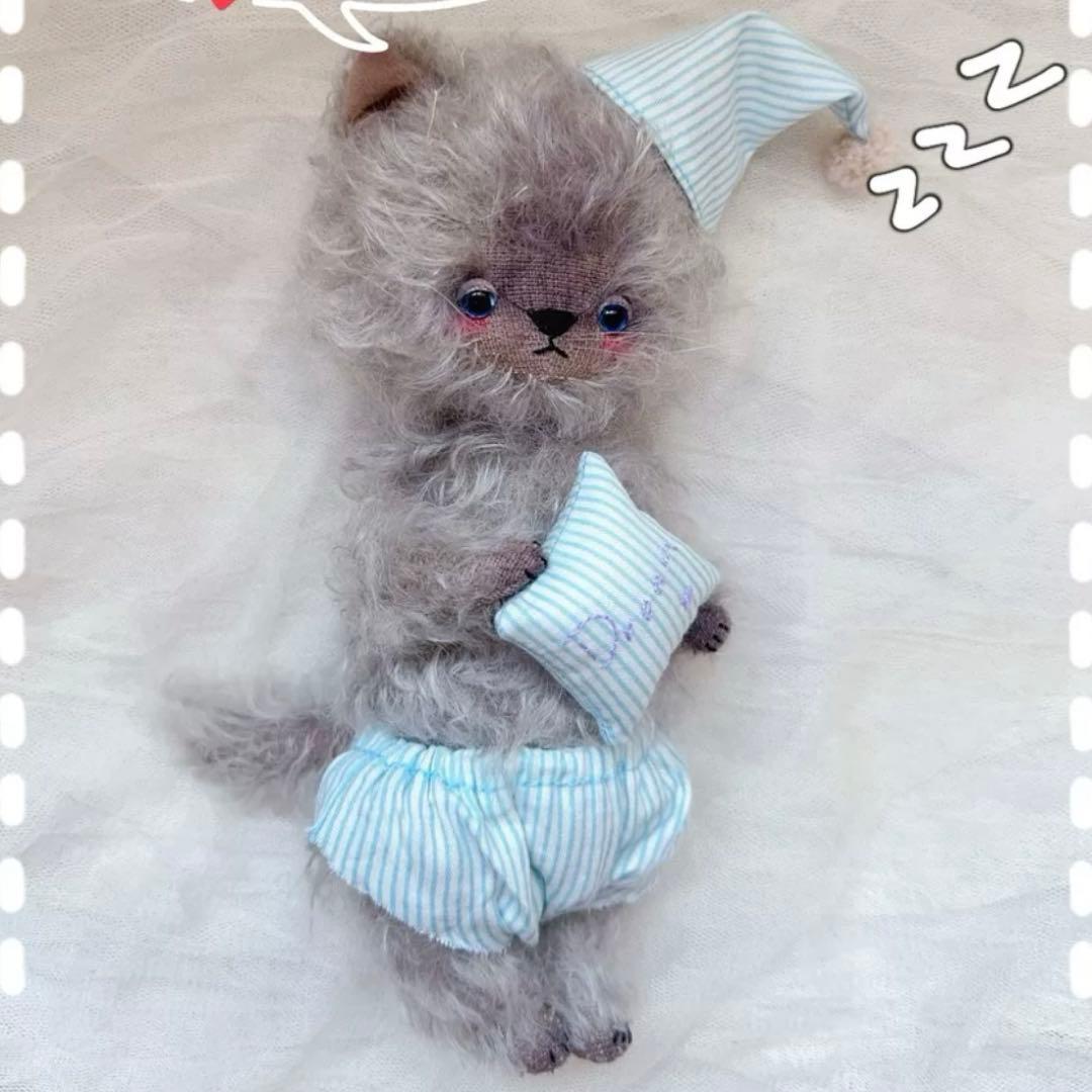 カラフル猫ちゃんーず ぬいぐるみ ねこ アーティストベア 海外作家様 かわいい