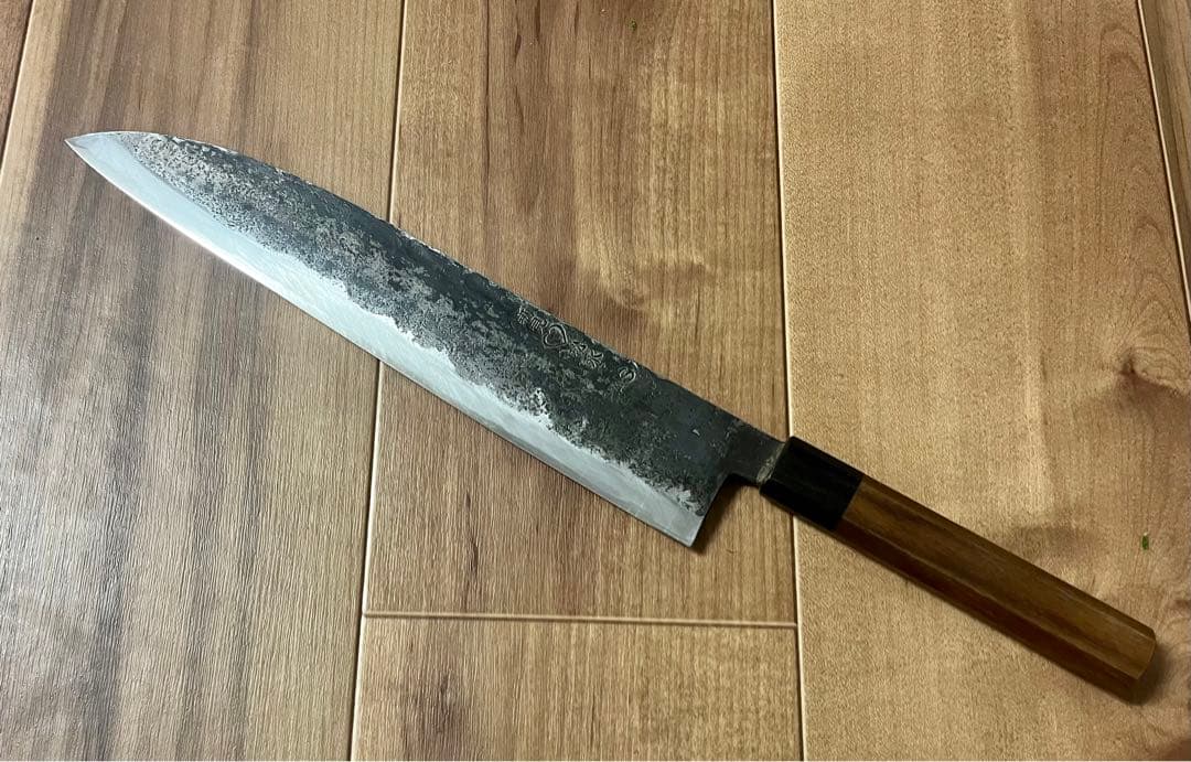 武田刃物　AS 新見　松水　牛刀　尺　300mm 包丁　青紙スーパー　備中　刃物