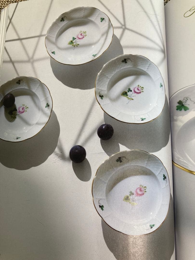 箱付き新品　ヘレンド　ウイーンの薔薇オリエンタルボウルS 4枚