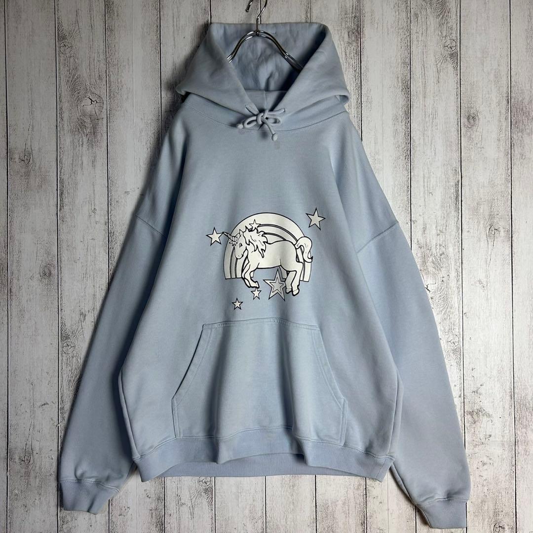 6017【即完売デザイン】ヴェトモン‪☆ユニコーンプリント入りパーカー 18SS