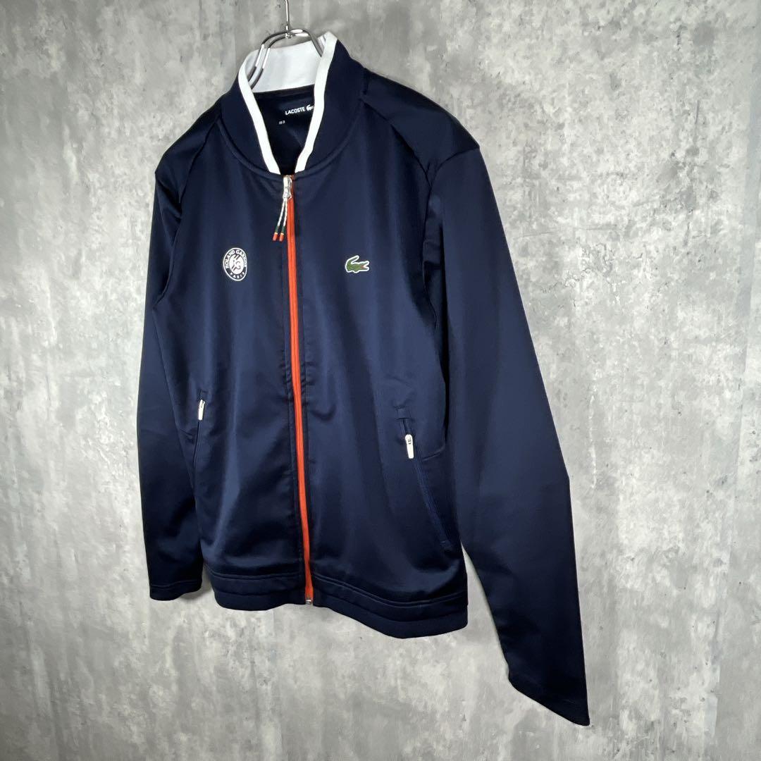 【美品】ラコステ ROLAND GARROSソリッドジップジャケットM テニス