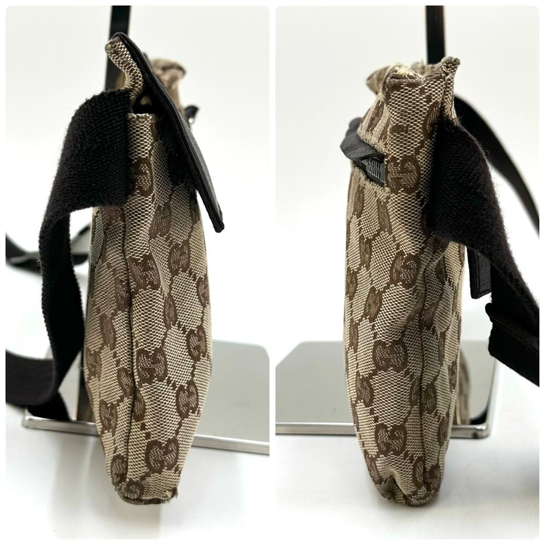 GUCCI グッチ GGキャンバス ボディバッグ ウエストバッグ シルバー金具
