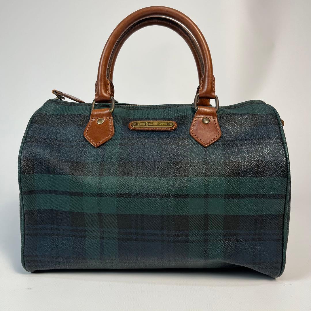 Polo Ralph Lauren ボストンバッグ　ブラックウォッチ　PVC