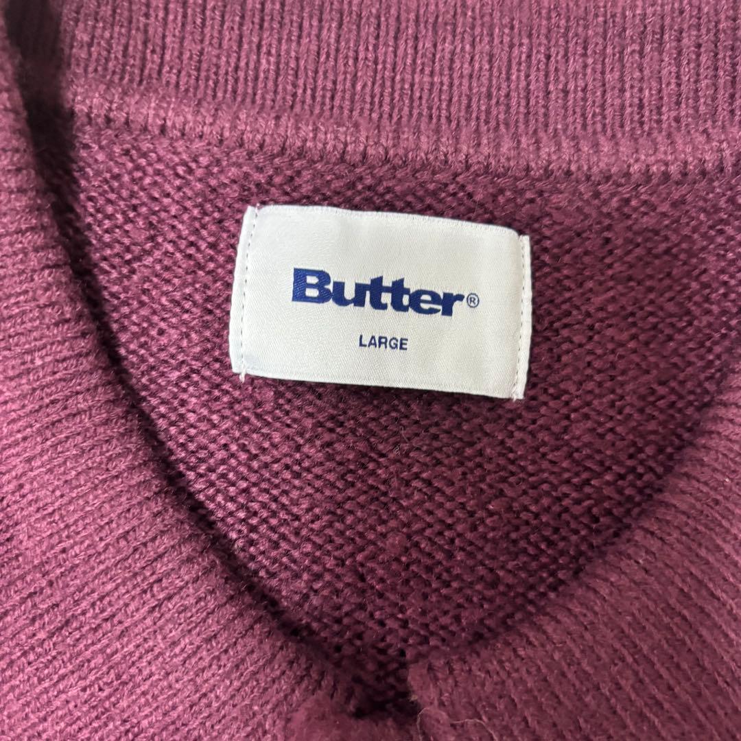 Butter Goodsバターグッズ　シャギーカーディガン　モヘア調　パープル
