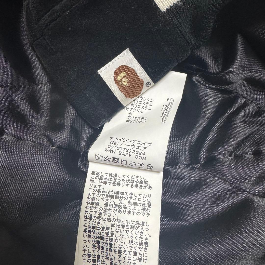 ジャケット・アウター A BATHING APE VELOUR SOUVENIR JACKET L