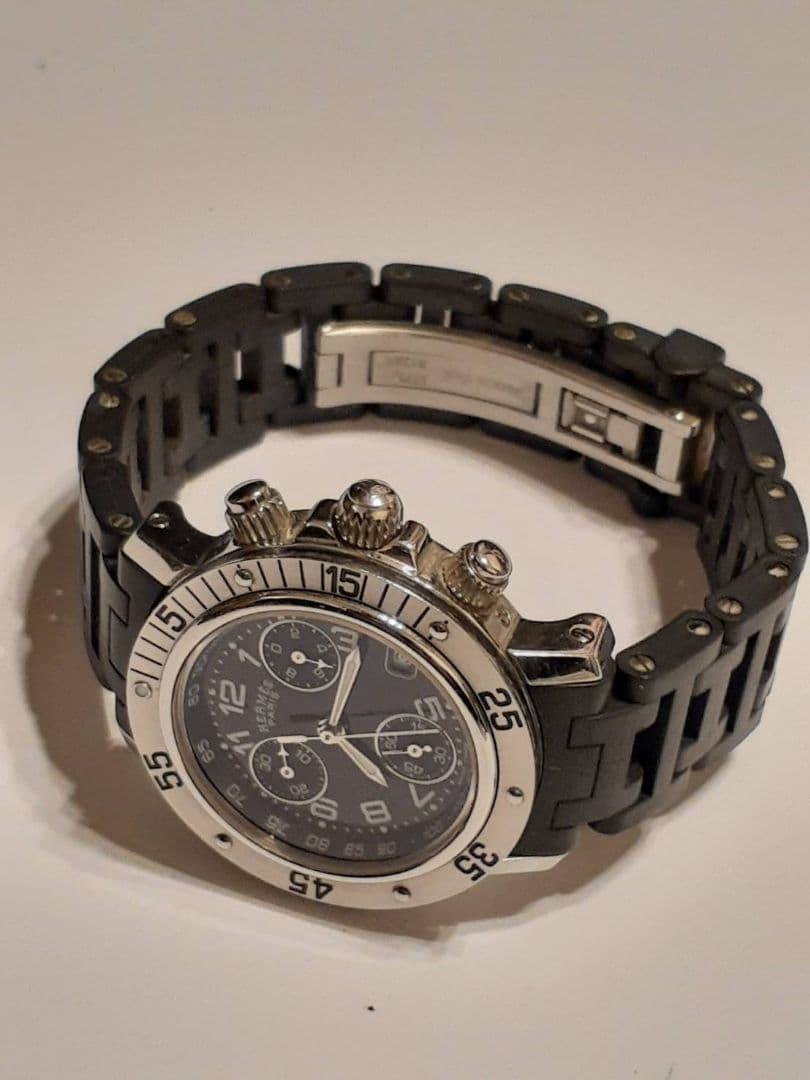 エルメス クリッパー ダイバー CL2 315 クロノグラフ 腕時計 デイト