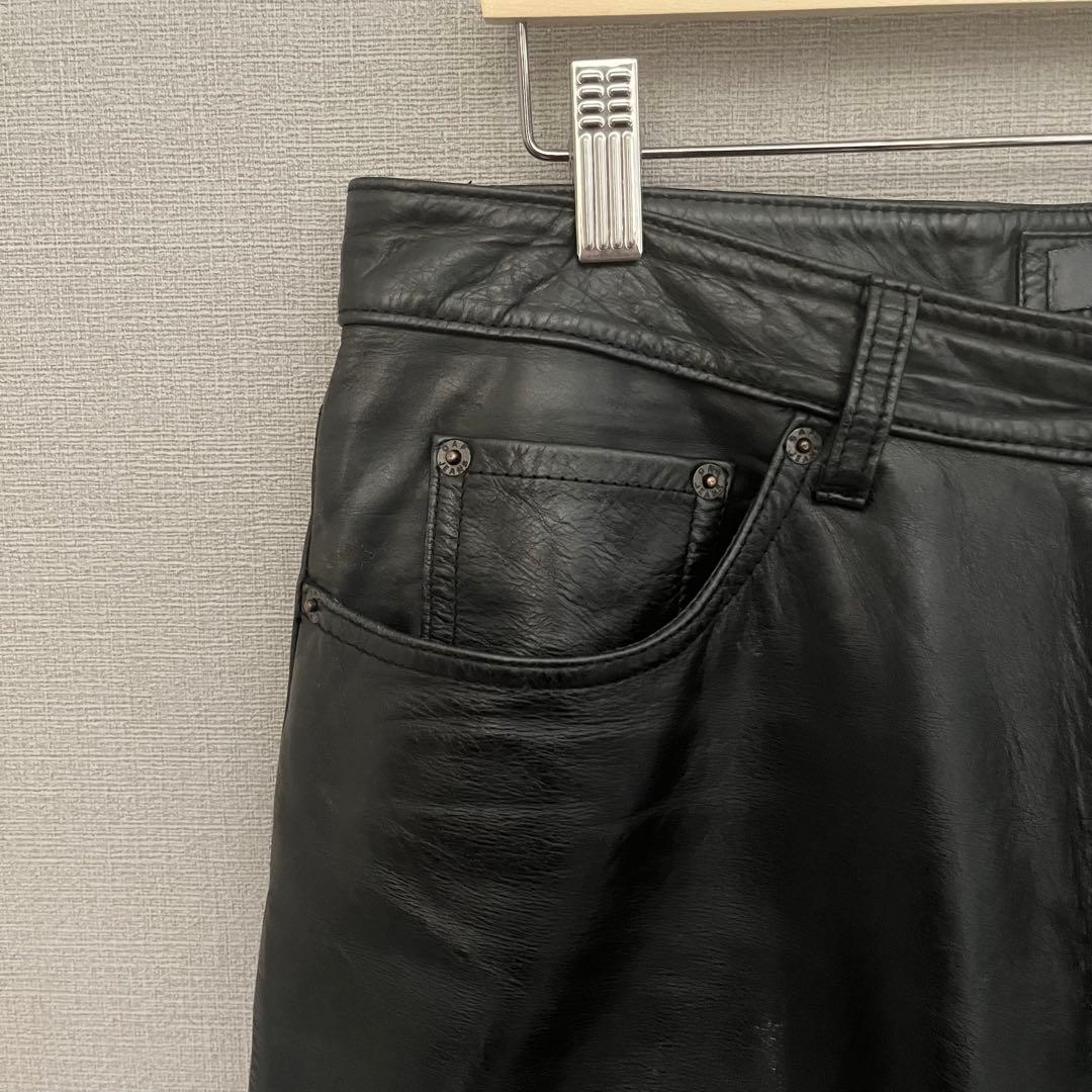 old gap bootfit レザーパンツ ブラック 34 × 32