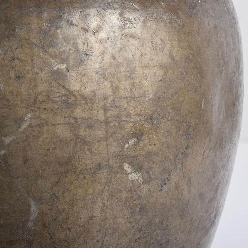 くろむ　古錫　鮎銅銘　大茶壷　茶心壷　重さ約1711ｇ　M　R8997H