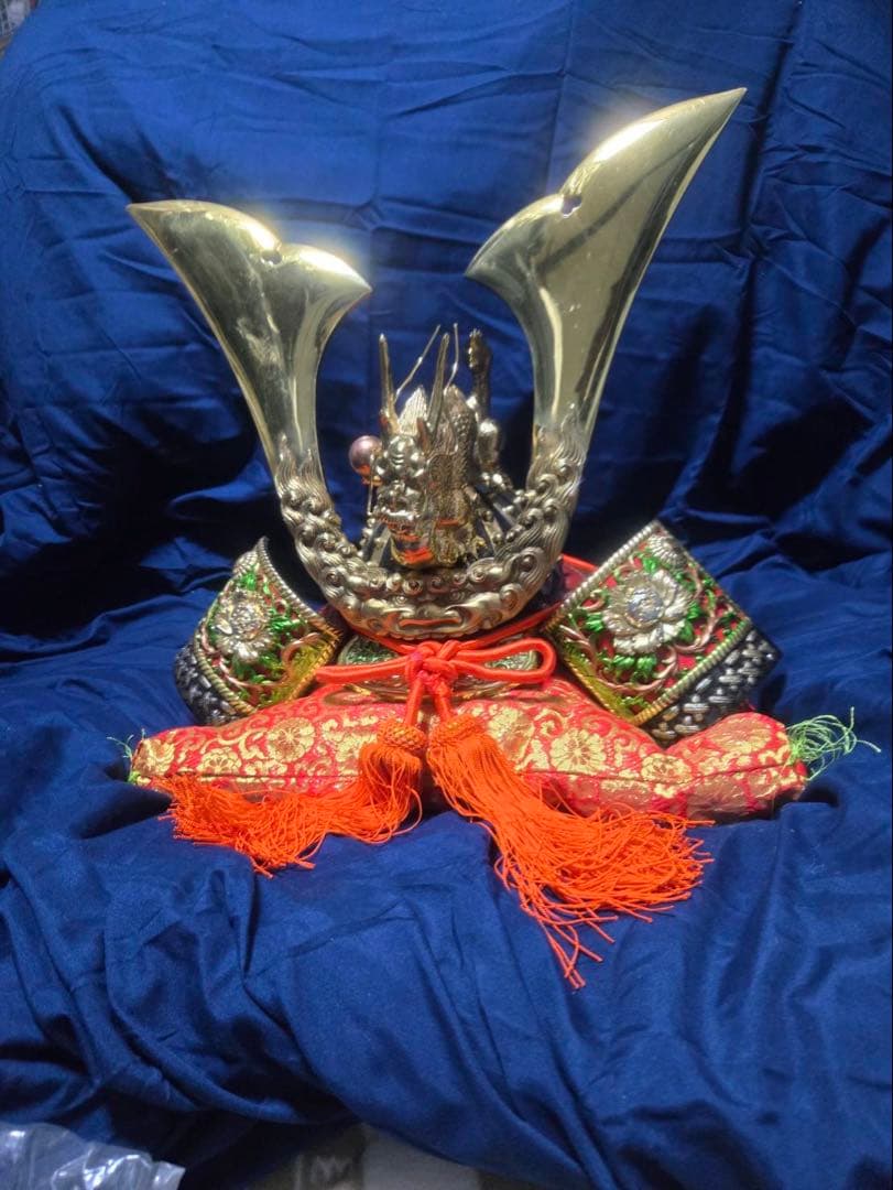 高岡銅器 特選 牡丹獅子星兜 五月人形 子供の日 初節句 兜 出世兜