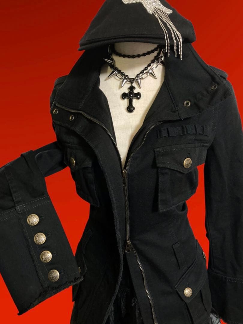 y2k黒デニムNANAフェアリーグランジパンクライダース古着屋ロックパンク