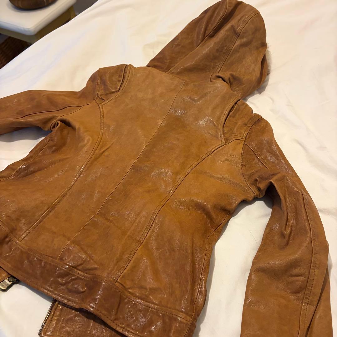 sistematic 羊革 レザージャケット　y2k ダブルジッパー