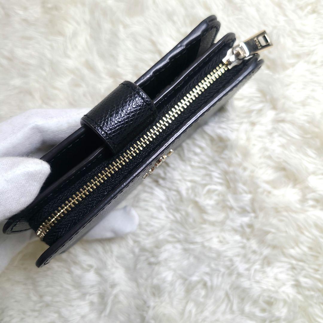 FURLA フルラ カメリア 二つ折り財布 現行ロゴ レザー ブラック