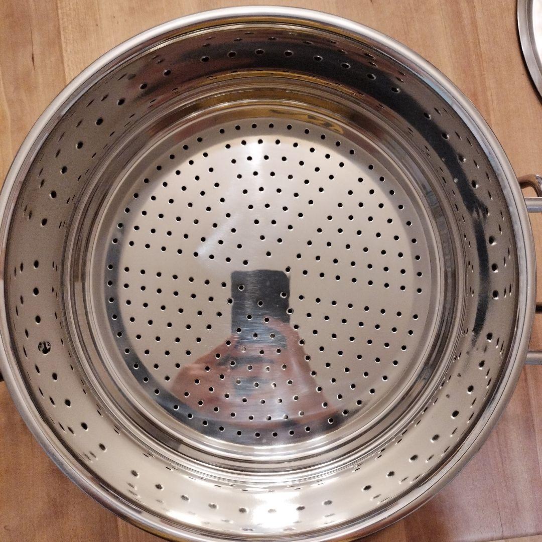 美品 ジオプロダクト geo 蒸し器付き鍋