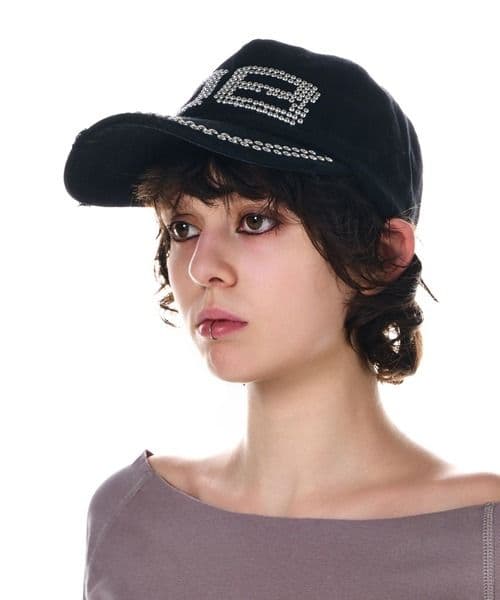 BEEDEN BD STUDS DAMAGE CAP ブラック ビーデン