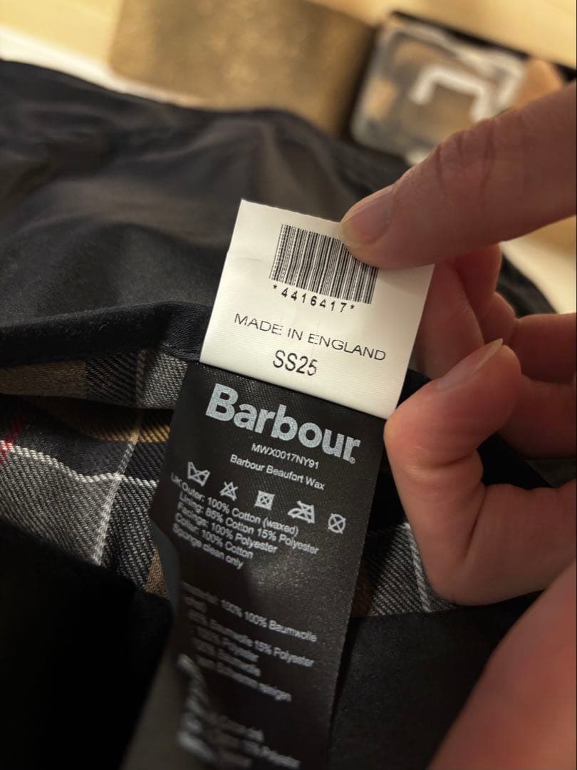 未使用品 Barbour BEAUFORT / ビューフォート 36 ネイビー