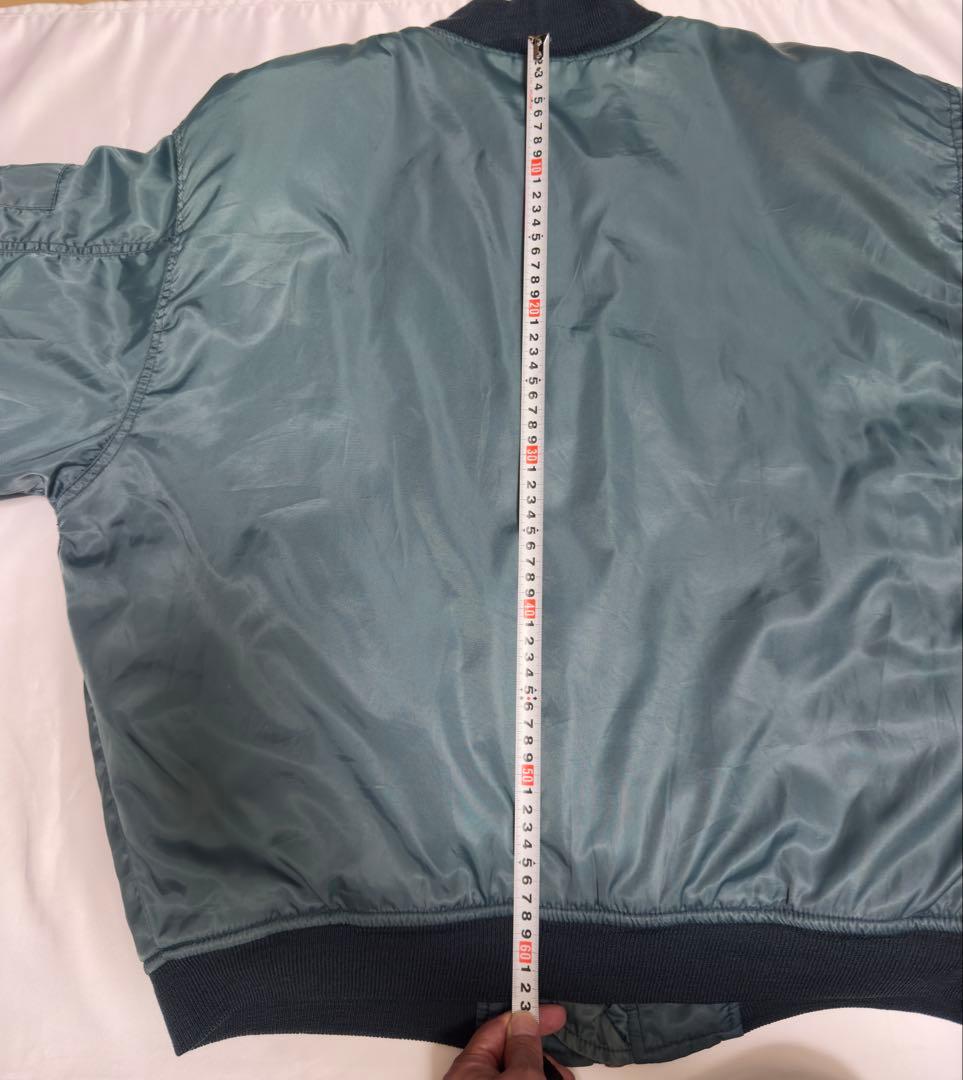 ユーロ古着　MA-1 FLYING TIGER ブルーグリーン　Lサイズ