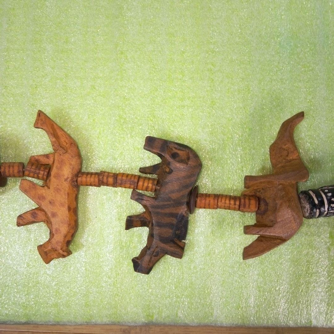 アフリカ　タンザニア　アンティークネックレス③　動物　レトロ　アクセサリー