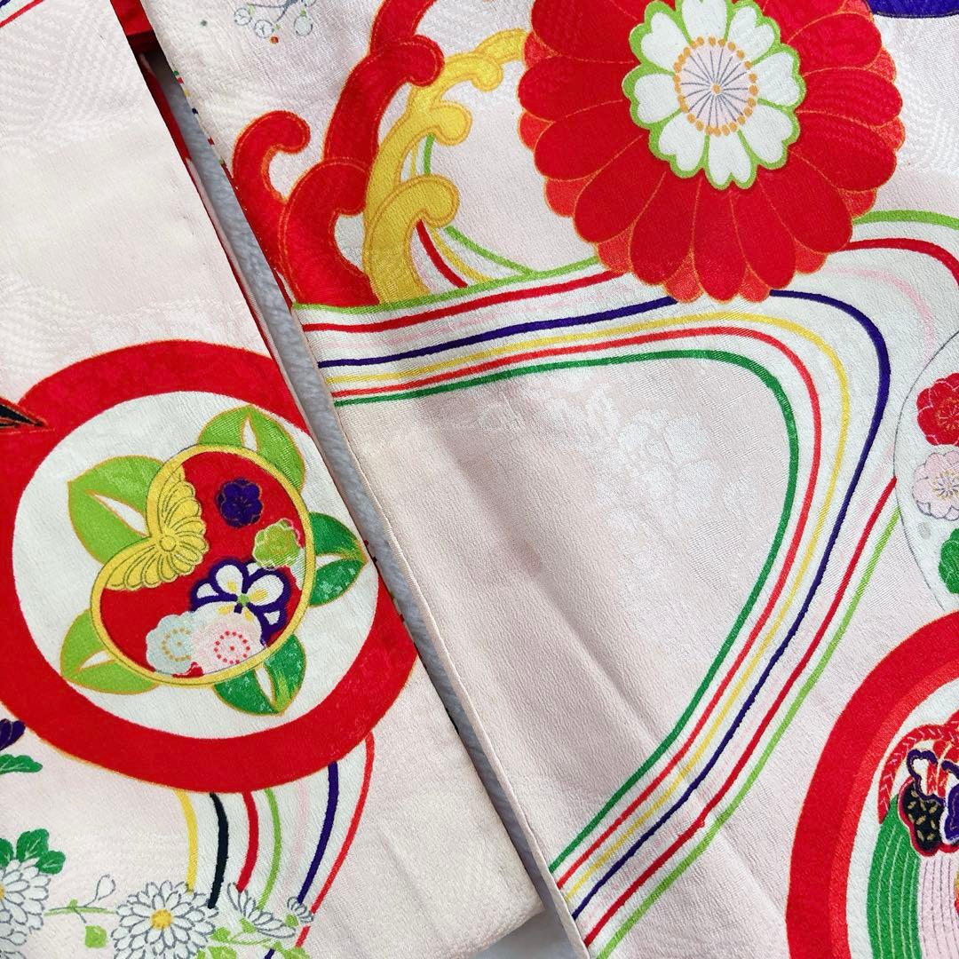 七五三　３歳　着物　セット　帯　コーデ　アンティーク　子供着物　女の子　しごき